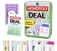 MIFKLMV Monopo-ly Gioco di Carte，Gioco di Carte Deal, Gioco di Carte Rapido，Giochi di Socie，per 2-5 Giocatori Divertente Gioco di Carte da Viaggio per Famiglia e Bambini dagli 7 Anni in su -C