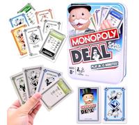 MIFKLMV Monopolio Giochi di Card, Gioco da tavolo Affare Veloce per 2-5 Giocatori Classico Viaggio per Famiglia e Bambini
