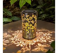 MIFXIN Lanterna solare a farfalla, regalo per donne e mamme, lanterne in metallo, ornamenti impermeabili, luci a LED da appendere