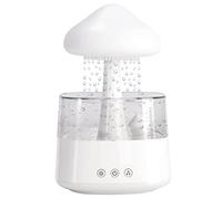 MIFXIN Raining Cloud Luce notturna Aromaterapia Diffusore di oli essenziali con 7 colori luci LED Micro Umidificatore Scrivania Fontana Comodino (bianco)