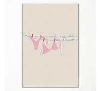 mifyuibytr Pink Coquette Wall Art, Trendy Meet Me At The Beach Print, Coastal Cowgirl Art Canvas, Pink Granddaughter Room Estetic Poster, Girly Dorm Apartment Wall Decor 40,6 x 61 cm senza cornice