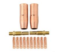 MIG Set di punte di contatto per saldatura, 14 ugelli per diffusore di gas per 100 L e per torcia di saldatura M3, 0 6 mm, 1 2 mm (0,6 mm)