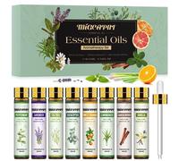 MIGCAPUT Oli Essenziali per Diffusori 8 x 10ML, Set di Olio Essenziale di Aromaterapia Naturale per SPA, Massaggi, Bagno - Lavanda, Tea Tree, Menta, Eucalipto, Vaniglia, Sandalo