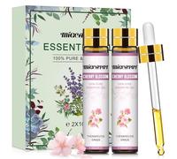 MIGCAPUT Olio Essenziale di Fiore di Ciliegio 2 x 10ML, Set di Oli Essenziali di Grado Terapeutico, Olio di Aromaterapia Naturale Puro al 100% per Diffusori, Umidificatore, SPA, Massaggi, Bagno