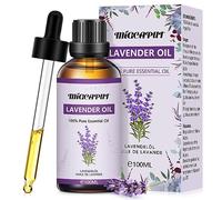 MIGCAPUT Olio Essenziale di Lavanda 100ML, Olio di Lavanda di Grado Terapeutico, 100% Naturale Oli Essenziali di Aromaterapia per Diffusori, Umidificatore, Massaggi, Relax, Aiutare a Dormire