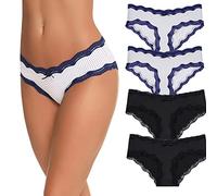 Migcaput Tanga Donna Perizoma Sportivo Intimo Sexy Mutandine da Donna Bikini Tangas Donna Pack B-Nero+Nero+Bianco+Bianco,L