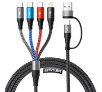 MIGER Cavo Ricarica Multiplo con Doppia Porta USB-C,Multi Cavo di Ricarica