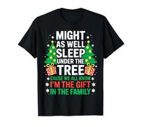 Might As Well Sleep Under The Tree Shirt Pigiama di Natale Maglietta