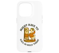 Might Have To Call In Silly Today Funny Goose Retro Custodia per iPhone 15 Pro