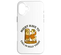 Might Have To Call In Silly Today Funny Goose Retro Custodia per iPhone 16 Plus