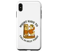 Might Have To Call In Silly Today Funny Goose Retro Custodia per iPhone XS Max