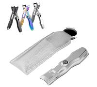 Mighty Clip Nail Clippers, Mighty Clip Nail Clippers, German Nail Clippers for Men and Women, Stainless Steel Nail Clippers for Men, Mighty Clipper Sets for Thick Toenails (Silver-A)