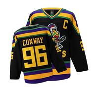 Mighty Ducks - Maglia da Hockey su Ghiaccio, S-XXL, Motivo: Charlie Conway #96 Adam Banks #99, Anni '90, Abbigliamento Hip Hop per Feste, #96 Blu, L