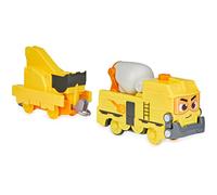Mighty Express trenino motorizzato Brock il costruttore con attrezzo di lavoro e vagone merci, giocattoli per bambini 3+