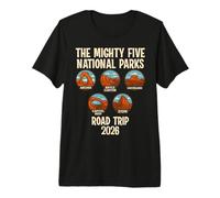Mighty Five National Parks Road Trip 2026 Maglietta Premium