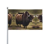 Mighty Highland Yak, bandiera decorativa per esterni (0,9 x 1,5 m), resistente allo sbiadimento, bandiera per matrimoni e anniversari all'aperto