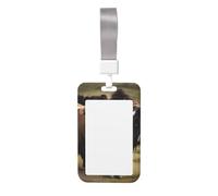 Mighty Highland Yak - Porta badge con copertina scorrevole su entrambi i lati, in grado di scansionare la pellicola trasparente