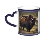 Mighty Highland Yak Uomini e Donne Divertente Regalo Magico Morphing Tazze 11oz Ceramica Stecca Termica Tazza da Caffè