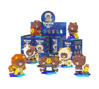 Mighty Jaxx, Action figure da collezione in blind box di Line Friends, serie Horoscopes Kwistal Fwenz Primus, confezione sigillata da 6 personaggi, non contiene doppioni