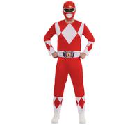 Mighty Morphin Power RangersAdulto Unisex Red Power Ranger Costume (BN6206)