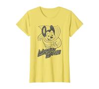 Mighty Mouse Mighty Sketch Maglietta, Donna, Limone, XL