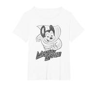 Mighty Mouse Mighty Sketch Maglietta, Donna Plus-Size, Bianco, 5X