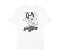 Mighty Mouse Mighty Sketch Maglietta, Uomo Taglie Grandi, Bianco, 5X Tall