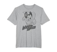Mighty Mouse Mighty Sketch Maglietta, Uomo Taglie Grandi, Grigio Melange, 5X Tall
