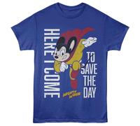 Mighty Mouse Save The Day American Classics Maglietta Uomo Manica Corta Royal