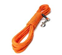 Mighty Paw Check Cord,Guinzaglio leggero da addestramento per cani da 30 piedi, durevole, resistente alle intemperie, corda per scalatori con cuciture riflettenti, caccia, campeggio (arancione)