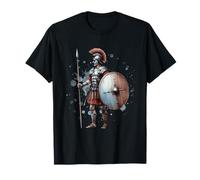 Mighty Roman Centurion Spear Shield Warrior Costume Abbigliamento Maglietta