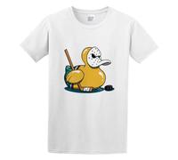 Mighty Rubber Duck Fun Ducks Team Mask Bath Hockey Casual Round Neck T Shirt White M