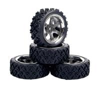 MIGHTY SCAPERS 1/10 Scale Rally Tires e Rims con 3mm Offset e 12mm Hex Compatibile con RC Off-Road Racing Car Modelli