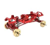 MIGHTY SCAPERS 1/24 Scale RC Car Metal Chassis Upgrade Kit con Dual-Speed Gearbox & Counterweights - Sostituzione Compatibile per Modelli RC 1/24.(Red)