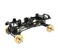 MIGHTY SCAPERS 1/24 Scale RC Car Metal Chassis Upgrade Kit con Dual-Speed Gearbox & Counterweights - Sostituzione Compatibile per Modelli RC 1/24.(Black)
