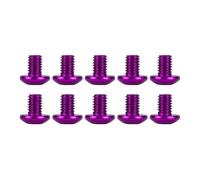 MIGHTY SCAPERS 10pcs M3 Aluminum Countersunk Hex Socket Button Head Screws per 1/10 Scale RC Car Modelli - Compatibile con Various RC Vehicles(M3x4mm Purple 10pcs)
