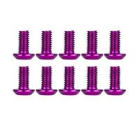 MIGHTY SCAPERS 10pcs M3 Aluminum Countersunk Hex Socket Button Head Screws per 1/10 Scale RC Car Modelli - Compatibile con Various RC Vehicles(M3x6mm Purple 10pcs)