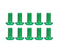 MIGHTY SCAPERS 10pcs M3 Aluminum Countersunk Hex Socket Button Head Screws per 1/10 Scale RC Car Modelli - Compatibile con Various RC Vehicles(M3x6mm Green 10pcs)