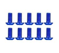 MIGHTY SCAPERS 10pcs M3 Aluminum Countersunk Hex Socket Button Head Screws per 1/10 Scale RC Car Modelli - Compatibile con Various RC Vehicles(M3x6mm Blue 10pcs)