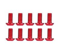 MIGHTY SCAPERS 10pcs M3 Aluminum Countersunk Hex Socket Button Head Screws per 1/10 Scale RC Car Modelli - Compatibile con Various RC Vehicles(M3x6mm Red 10pcs)
