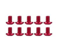 MIGHTY SCAPERS 10pcs M3 Aluminum Countersunk Hex Socket Button Head Screws per 1/10 Scale RC Car Modelli - Compatibile con Various RC Vehicles(M3x4mm Red 10pcs)