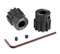 MIGHTY SCAPERS 11T 32P Hardened Steel Pinion Gear 2pcs per 1/10 Scala 4x4 RC Crawler Compatibile con Hoss Sostituzione Parte #6747(1 Set)