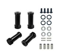 MIGHTY SCAPERS 12mm Wheel Hex Hub Drive Adapter Long 30mm Extension Combiner Coupler Compatibile con 144001, 124019, A959 RC Car Upgrade Parts(Black)