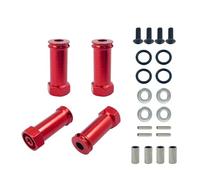 MIGHTY SCAPERS 12mm Wheel Hex Hub Drive Adapter Long 30mm Extension Combiner Coupler Compatibile con 144001, 124019, A959 RC Car Upgrade Parts(Red)