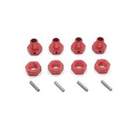 MIGHTY SCAPERS 17mm Metal Hex Wheel Coupler Nut EA1015 e Metal Steering Set EA11A per 1/10 Scale RC Cars Compatibile con Il Modello J3(Couleur: EA1015-red)