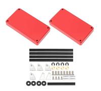 MIGHTY SCAPERS 2-Tier Mobile Tools Storage Trolley Compatibile con 1/8 1/10 1/12 1/16 Scale RC Model Cars per Workshop Garage Repair e Storage Parts Organizzazione(Red)