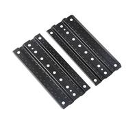 MIGHTY SCAPERS 2Pcs 140x61mm Metal Sand Ladder Recovery Boards Compatibile con 1/10 Scale RC Rock Crawler Cars(2Pcs Black)