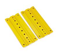 MIGHTY SCAPERS 2Pcs 140x61mm Metal Sand Ladder Recovery Boards Compatibile con 1/10 Scale RC Rock Crawler Cars(2Pcs Yellow)