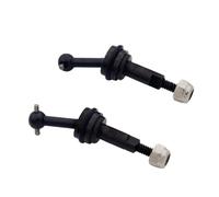 MIGHTY SCAPERS 2PCS 2mm Extended Metal Universal Joint Shaft con M2 Nut Compatible con K969 K989 K979 P929 1/28 RC Car(Black)