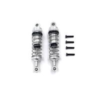 MIGHTY SCAPERS 2PCS Adsorbente di Shock Idraulico per RC Car - 82mm Lunghezza Metal Suspension Damper Compatibile con Modelli di Scala 1/14 1/12(Silver)